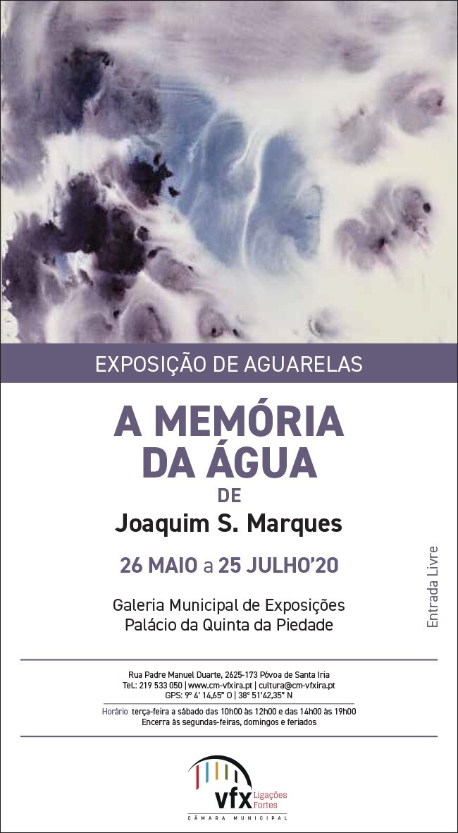 Exposição de aguarelas "A Memória da Água", de Joaquim S. Marques