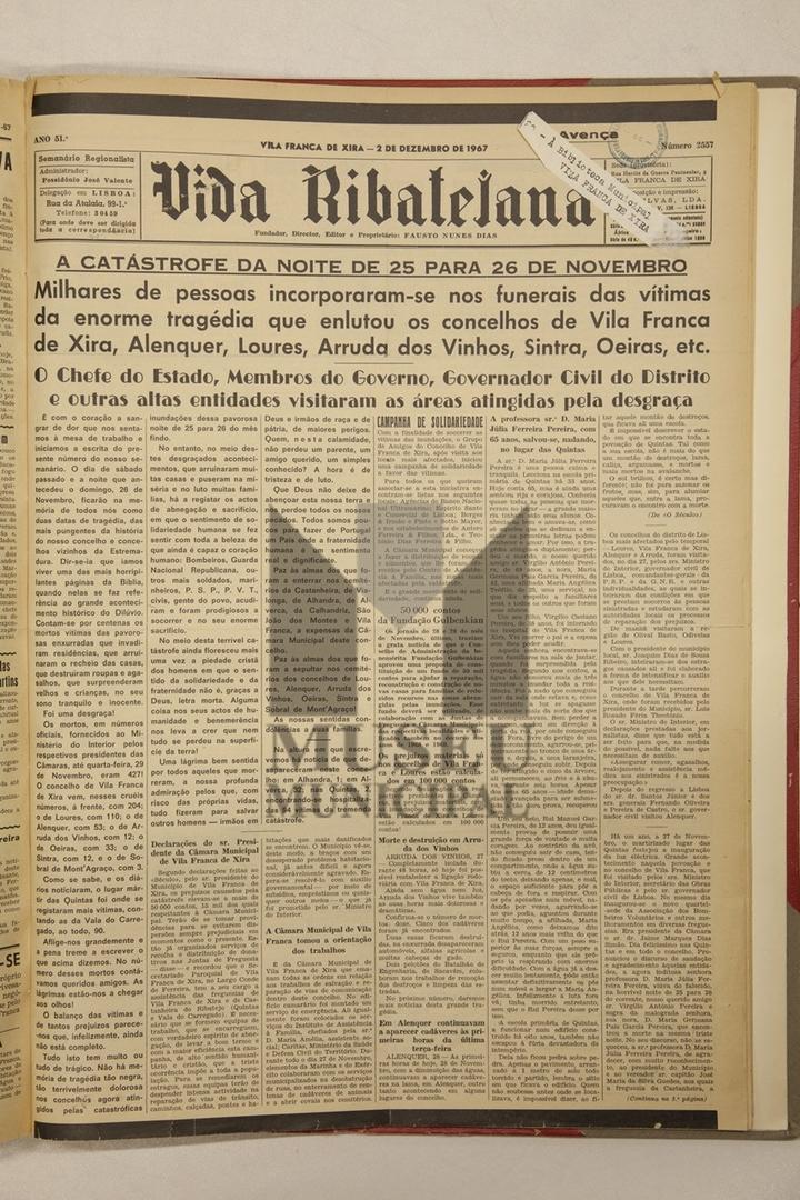 Vida Ribatejana. 2 de dezembro de 1967. Col. Museu Municipal de Vila Franca de Xira