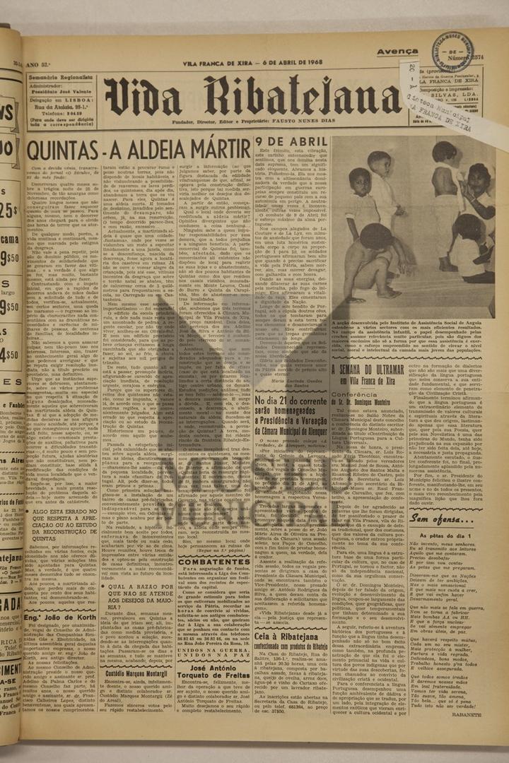 Vida Ribatejana. 6 de abril de 1968. Col. Museu Municipal de Vila Franca de Xira