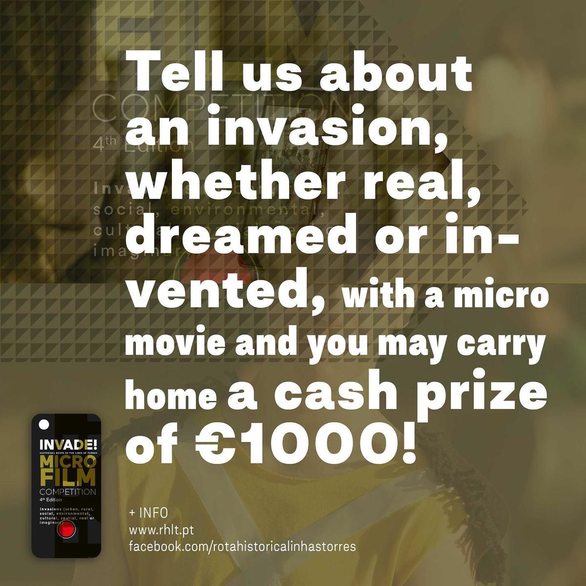 Concurso de Micro Metragens “INVADE” - tradução em inglês